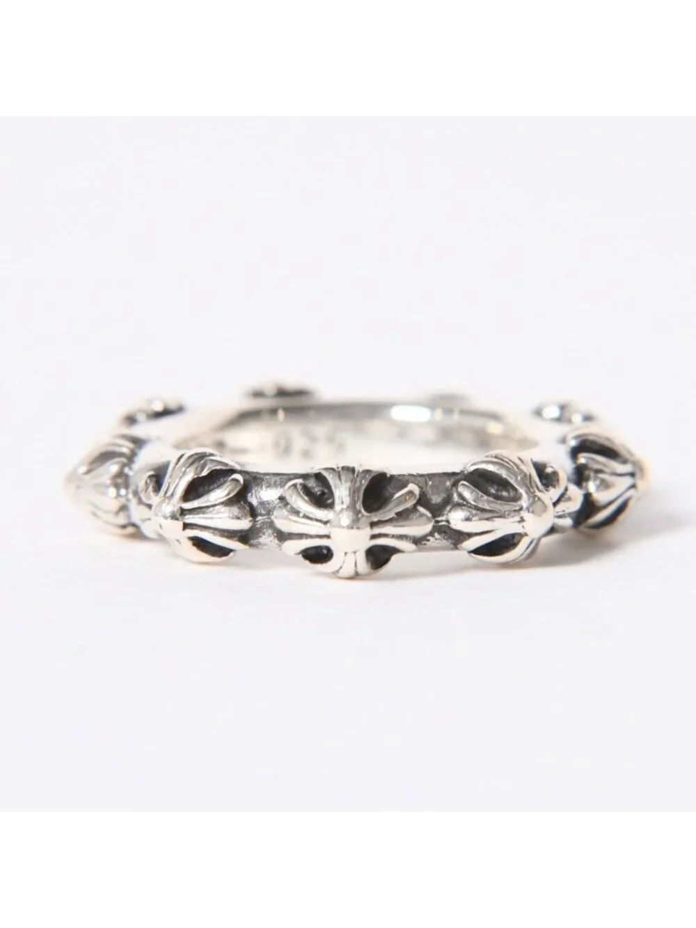 Chrome Hearts Cross Band Ring 925 Sterling Silver